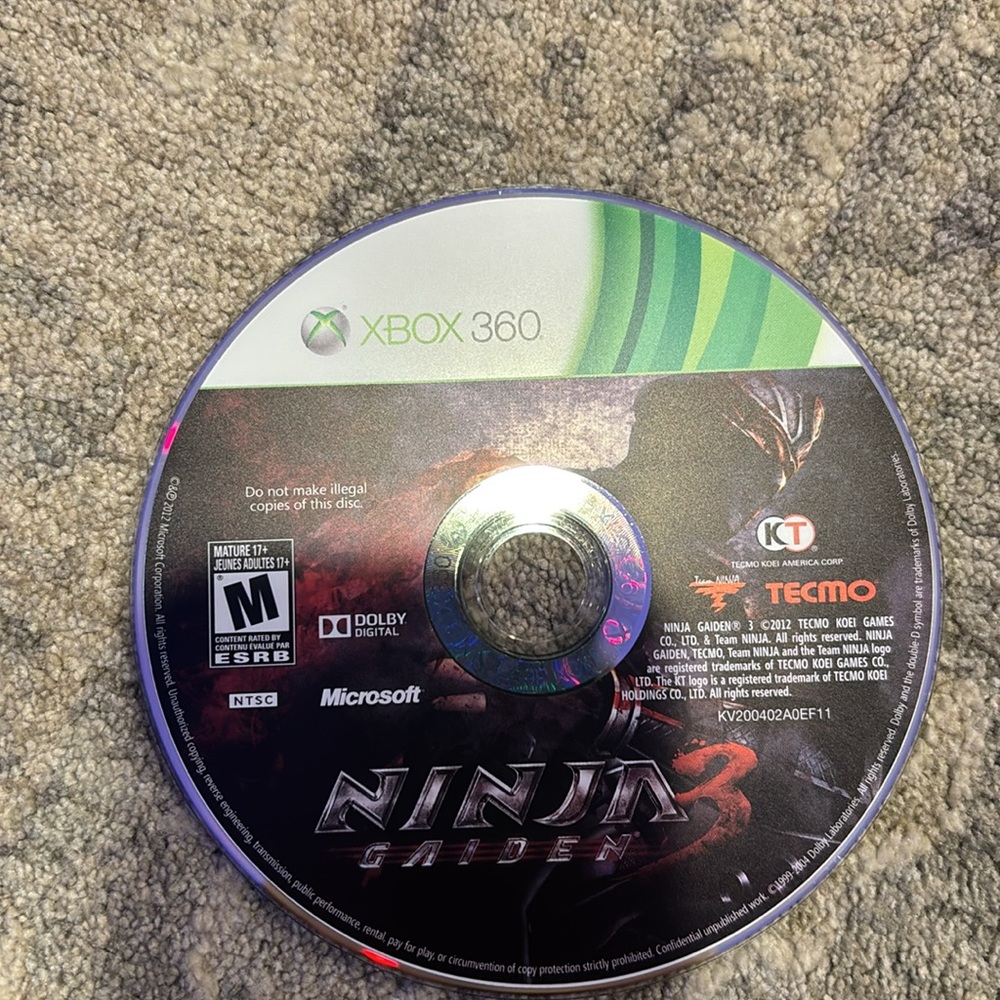 Ninja three Xbox 360 game